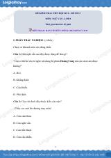 Đề kiểm tra 1 tiết Văn 8 - Đề số 13